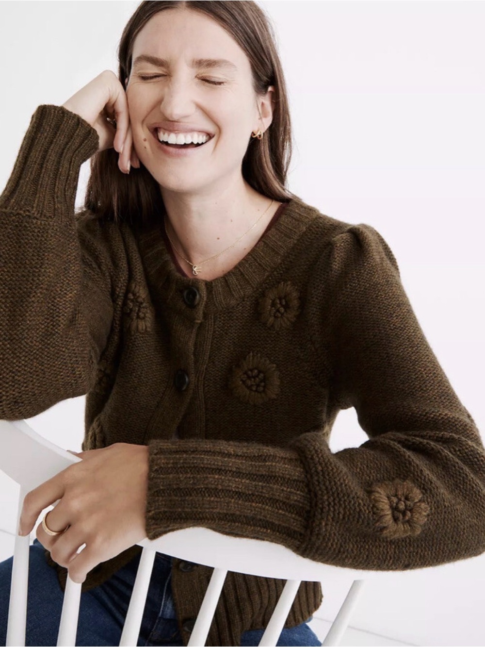 NWT Madewell Edencroft heather spinach green wool cardigan sweater s small new